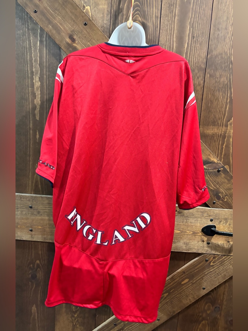 England Soccer Vintage Red Away Jersey